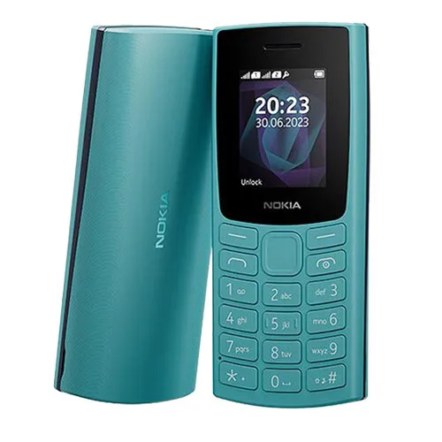 Genuine Nokia 105 2021 edition Cyan color mobile with long battery life and cash on delivery in Dhaka